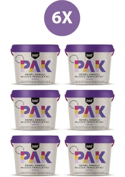 Pak Genel Amaçlı Mucize Temizleyici 6 Lı 500 gr