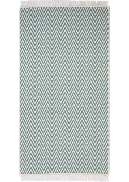 Cotto 80X150CM %100 Pamuk Çift Taraflı Çamaşır Makinesinde Yıkanabilir Saçaklı Kilim