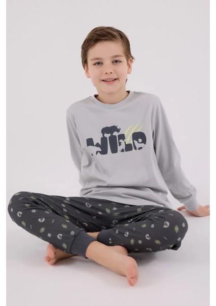 Uzun Kol Erkek Çocuk Pijama Takım 3683 modelleri