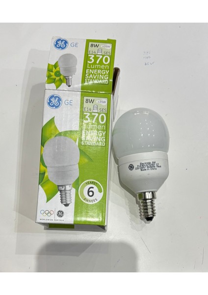 10'lu 8 Watt E-14 Top Tasarruf Ampulü 2700 Kelvin (Sarı Işık)
