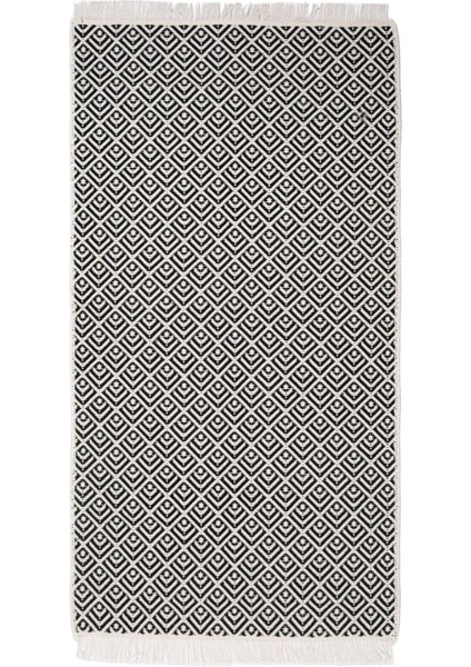 Cotto 80X150CM %100 Pamuk Çift Taraflı Çamaşır Makinesinde Yıkanabilir Saçaklı Kilim