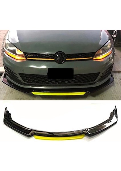 Fiat Palio 1996-2002 Sarı Şeritli Renkli Ön Ek Ön Lip Piona Black 4 Prç