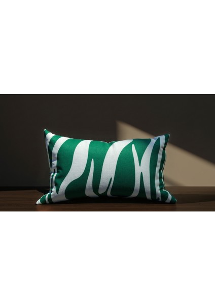 Jungle Breeze 50X30 Dikdörtgen Kırlent Kılıfı – Modern Dekoratif Yastık Kılıfı, Yeşil -Beyaz fırsatları