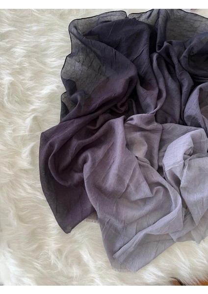 Vavscarfs Degrade Renk Geçişli Konfor Şal Kül Rengi modelleri