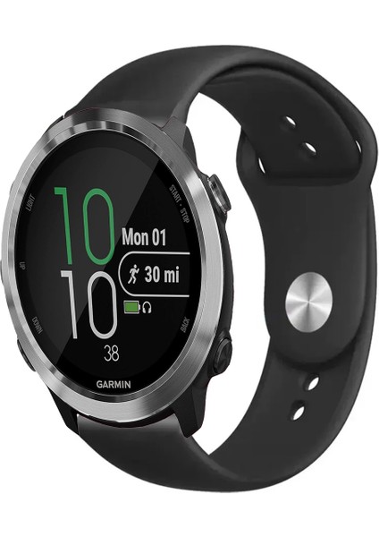 Garmin Forerunner 645 / 645 Music ile Uyumlu Kordon Yumuşak Dokulu Esnek Jel Silikon Kayış