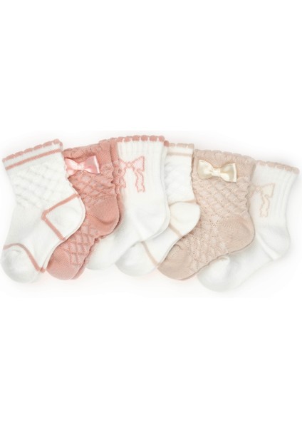 CSYC1004 Bebek 6'lı Fiyonklu Çorap %100 Organik Pamuk, Bebek - Yenidoğan - CSYC1004 modelleri