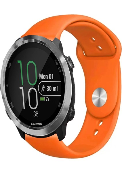 Garmin Forerunner 645 / 645 Music ile Uyumlu Kordon Yumuşak Dokulu Esnek Jel Silikon Kayış