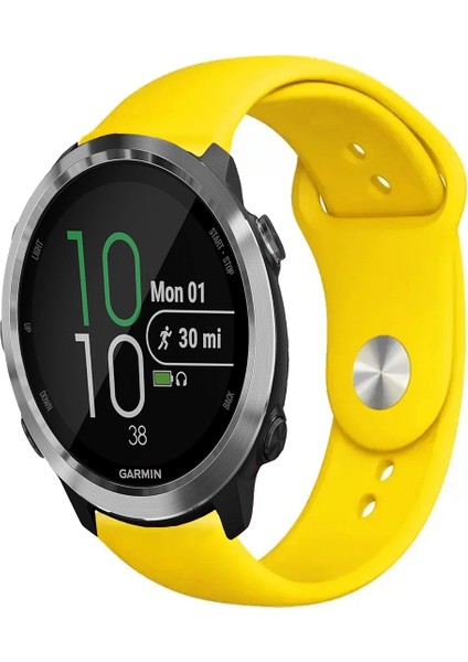 Garmin Forerunner 645 / 645 Music ile Uyumlu Kordon Yumuşak Dokulu Esnek Jel Silikon Kayış