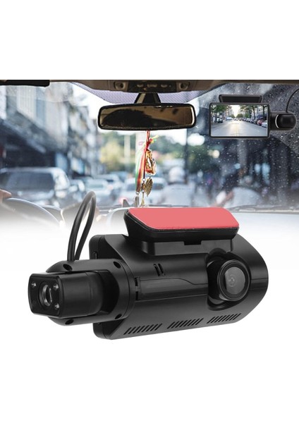 Buffer® Araç Içi & Dışı Çift Lensli Wifi Kamera - 1080P Hd,gece Görüşlü, G-Sensörlü Dvr Dashcam