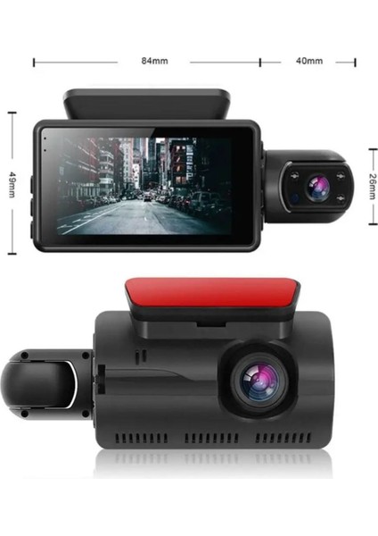 Buffer® Araç Içi & Dışı Çift Lensli Wifi Kamera - 1080P Hd,gece Görüşlü, G-Sensörlü Dvr Dashcam fırsatları
