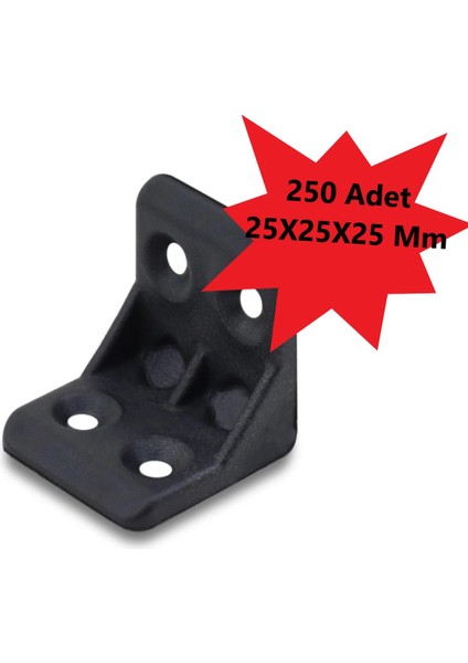 Plastik L Köşe Bağlantı Aparatı, L Plastik Gönye Köşebent Siyah 250 Adet fiyatları