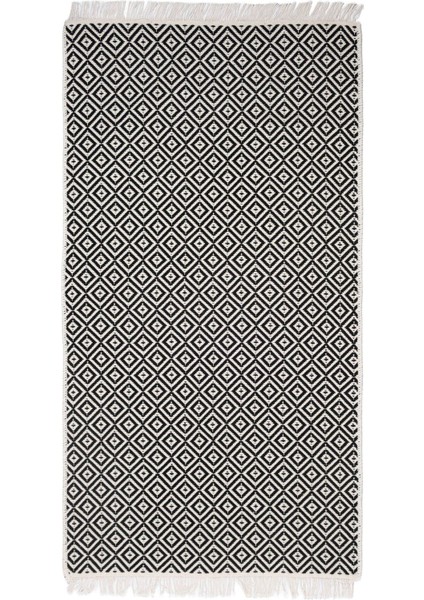 Cotto 80X150CM %100 Pamuk Çift Taraflı Çamaşır Makinesinde Yıkanabilir Saçaklı Kilim