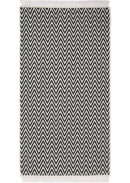 Cotto 80X150CM %100 Pamuk Çift Taraflı Çamaşır Makinesinde Yıkanabilir Saçaklı Kilim