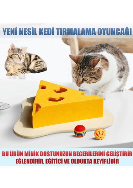 Gissa Eğlenceli Kedi Oyun Evi - Eğlenceli Peynir Dilimi Tasarım, Kedi Oyuncağı ve Tırmalama Evi modelleri