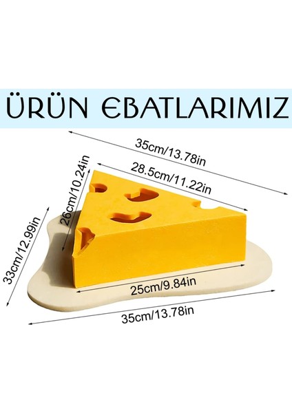 Gissa Eğlenceli Kedi Oyun Evi - Eğlenceli Peynir Dilimi Tasarım, Kedi Oyuncağı ve Tırmalama Evi fırsatları