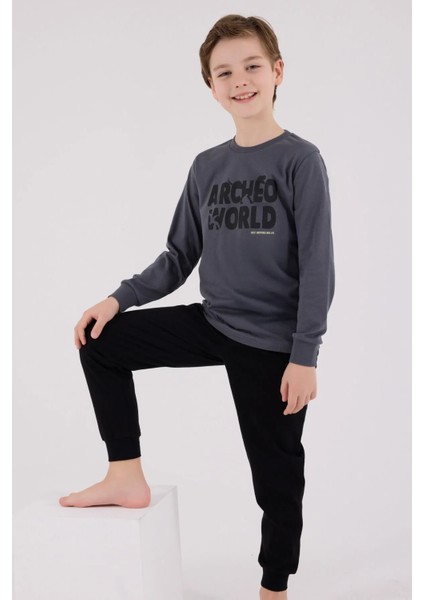 Uzun Kol Erkek Çocuk Pijama Takım 3684 modelleri