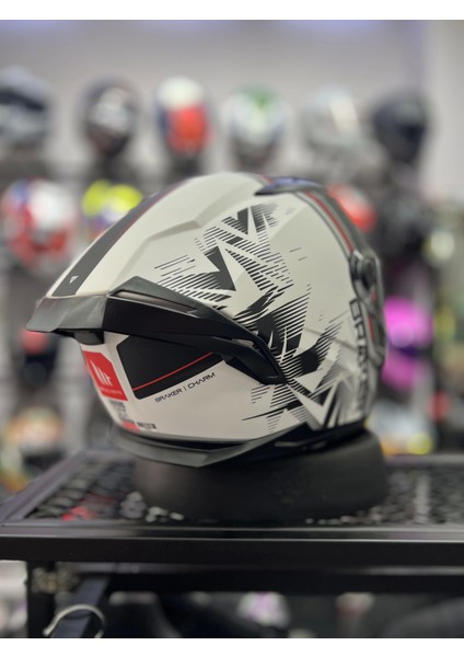 Braker Charm Mat Beyaz Şeffaf (+1 Ayna Vizör) modelleri