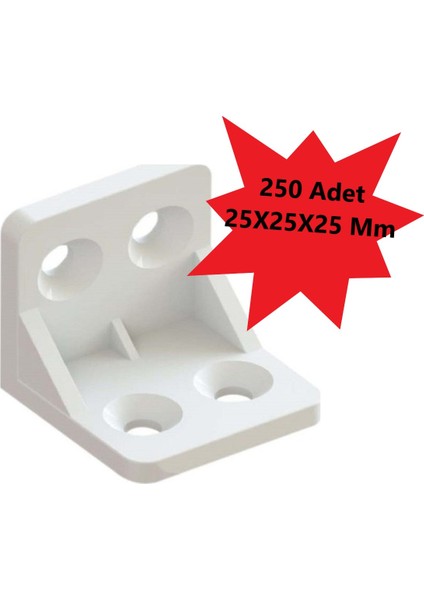 Plastik L Köşe Bağlantı Aparatı, L Plastik Gönye Köşebent Beyaz 250 Adet fiyatları