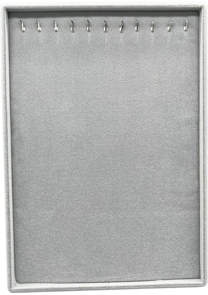 Süet Kumaş Gri Renk 34/24 cm Ayaklı Kolye Sergileme Standı fiyatları