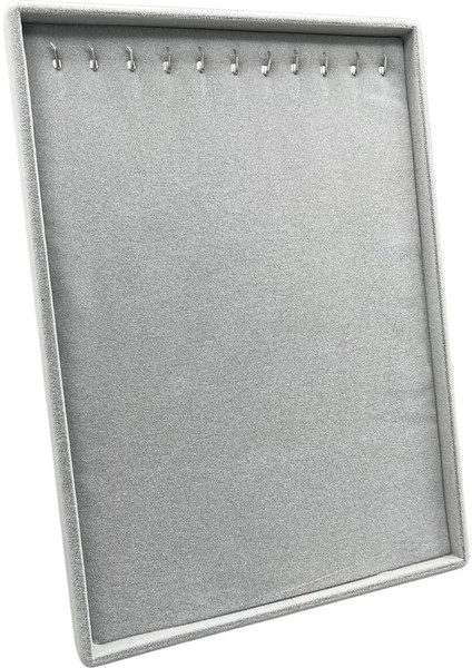 Süet Kumaş Gri Renk 34/24 cm Ayaklı Kolye Sergileme Standı fırsatları