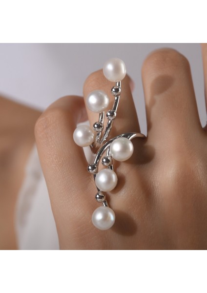 0.19 Karat Pırlanta Inci Yüzük, Gerçek Pırlanta, Sertifikalı Mücevher fiyatları