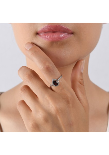 0.99 Karat Pırlanta Garnet Yüzük, Gerçek Pırlanta, Sertifikalı Mücevher fiyatları