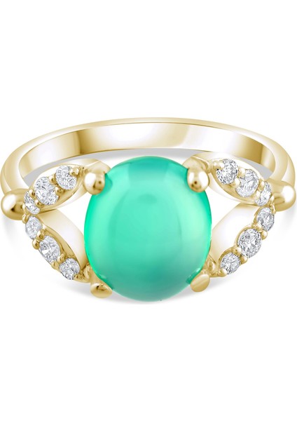 2.86 Karat Pırlanta Zümrüt Yüzük, Gerçek Pırlanta, Sertifikalı Mücevher