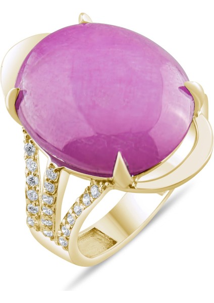 18.68 Karat Pırlanta Turmalin Yüzük, Gerçek Pırlanta, Sertifikalı Mücevher fırsatları