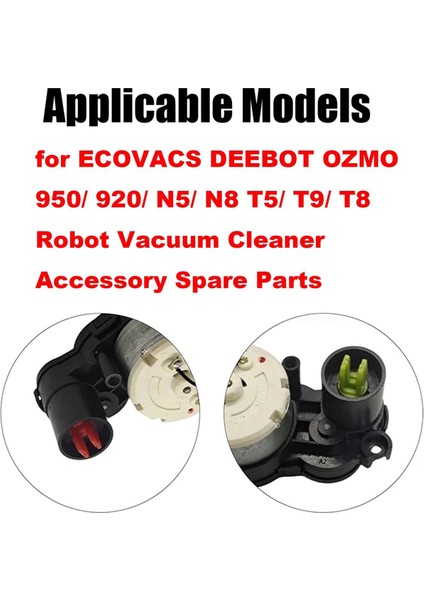 Ecovacs Deebot Ozmo 950/920/ N5/ N8 T5/ T9/ T8 Robot Süpürge Yedek Parçaları Için Yan Fırça Motoru Dişlisi (Yurt Dışından) modelleri