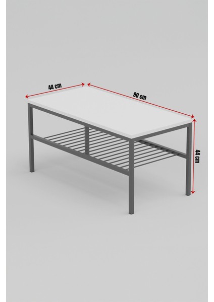 Omvo Metal Orta Sehpa | 2 Raflı Orta Sehpa Beyaz fırsatları