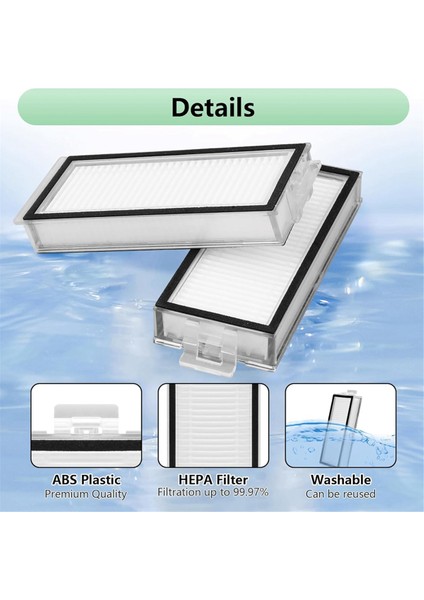 Roborock Q5 Pro Q5 Pro+ Q5 Max+ Q5 Q7 Q7+ Q7 Max Q7 Max+ Q8 Max Q8 Max+ Robot Süpürge Parçaları Için Yıkanabilir Filtre (Yurt Dışından) fırsatları