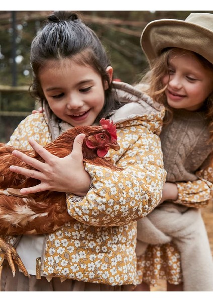 Kız Çocuk Çift Taraflı Mont 4-8 Yaş Kahve fiyatları