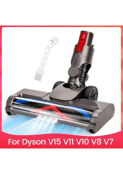Dyson V15 V11 V10 V8 V7 Için Fırça, 4 LED Işıklı Elektrikli Süpürge Fırçaları, Elektrikli Turbo Fırça Halı ve Sert Zeminler (Yurt Dışından)