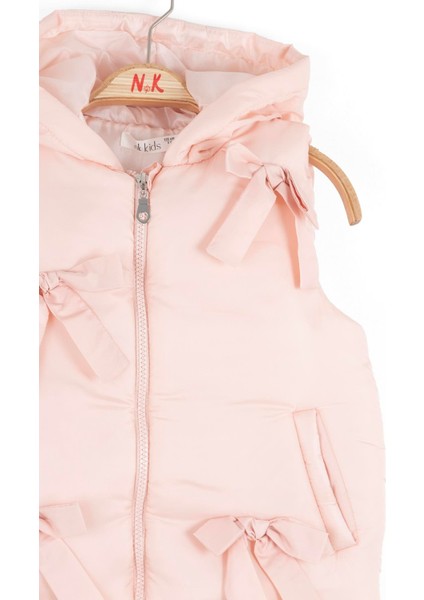 Kız Çocuk Fiyonklu Yelek 4-8 Yaş Pembe fırsatları