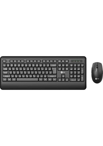 Lenovo Lecoo KW202 Kablosuz Q Klavye - Mouse Set Siyah