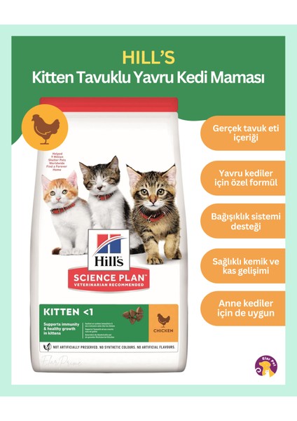 Hill’s Science Plan Kitten Tavuklu Yavru Kedi Maması 1/5 kg fiyatları