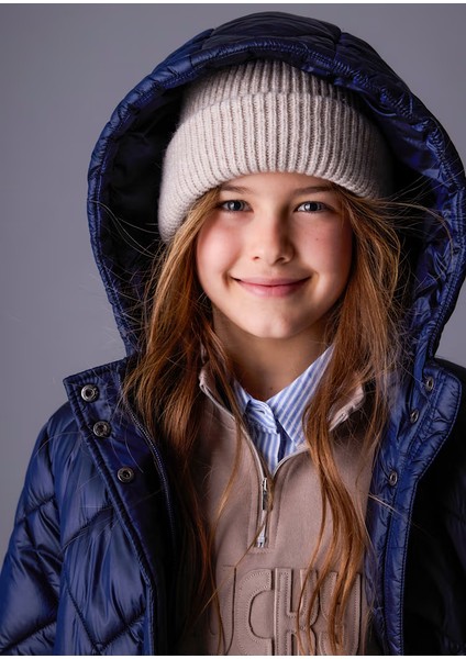 Kız Çocuk Uzun Mont 10-16 Yaş Lacivert modelleri