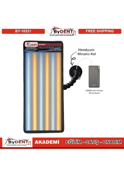 Pdr Boyasız Göçük Düzeltme Şarjlı Küçük Lamba Mıknatıslı 45X21