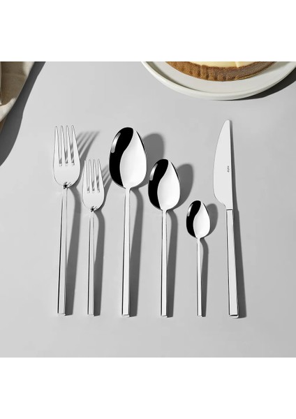 Gloria Sade 36 Parça Çatal Kaşık Bıçak Seti - Gri