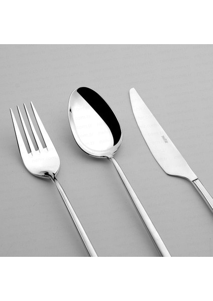 Gloria Sade 36 Parça Çatal Kaşık Bıçak Seti - Gri