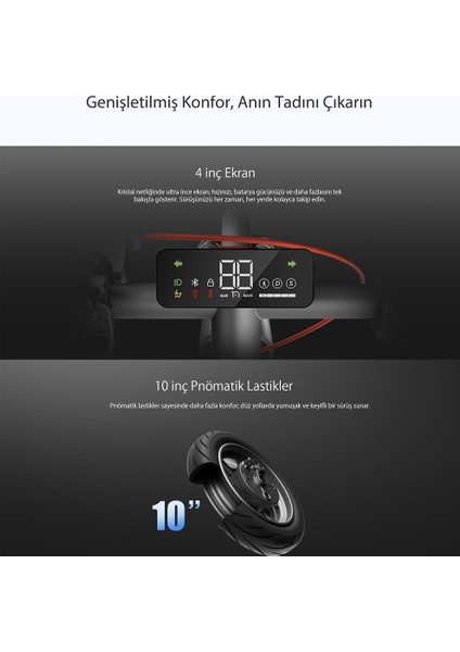 V50i Pro 2 Elektrikli Scooter - Amortisörlü 50 Km Menzil 700W - Tcs- Ipx5 - Doubleflip fiyatları