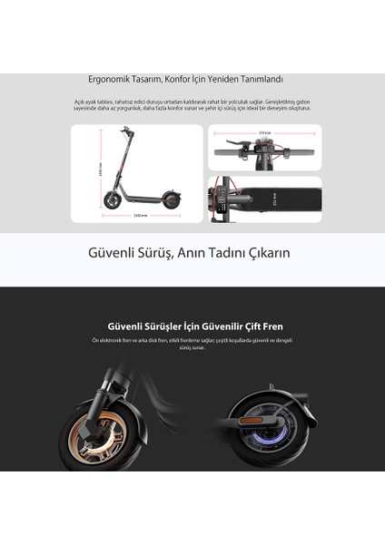 V50i Pro 2 Elektrikli Scooter - Amortisörlü 50 Km Menzil 700W - Tcs- Ipx5 - Doubleflip modelleri