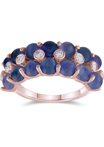 2.73 Karat Pırlanta Tanzanit Yüzük, Gerçek Pırlanta, Sertifikalı Mücevher