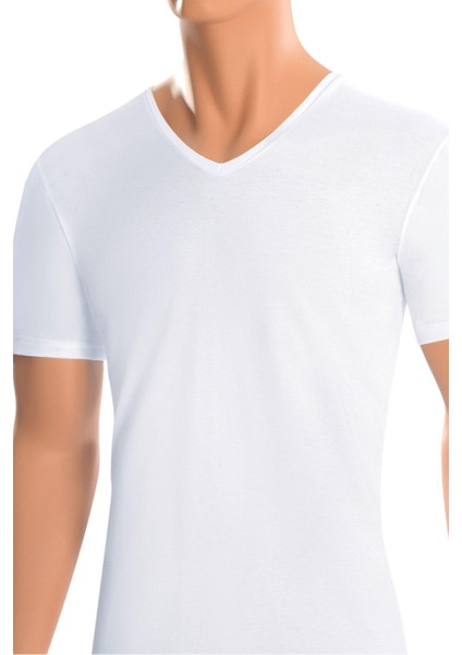 Erkek T-Shirt V Yaka (%100 Pamuk)