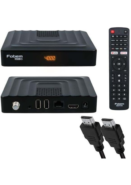 Fobem Vision S Hibrit Ses Komutlu Uydu Alıcılı Android 14 Tv Box 4gb Ram 32GB Hafıza