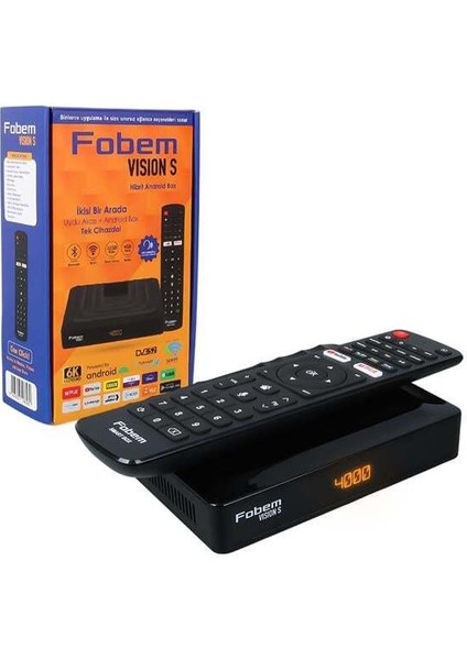 Fobem Vision S Hibrit Ses Komutlu Uydu Alıcılı Android 14 Tv Box 4gb Ram 32GB Hafıza fırsatları