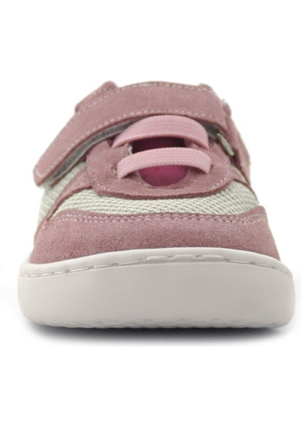Bob Hakiki Deri Pudra Pembe Barefoot Cırtlı Lastikli Bebek Sneaker Ayakkabı modelleri