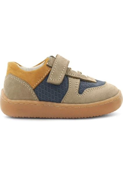 Bob Hakiki Deri Kum Rengi Barefoot Cırtlı Lastikli Bebek Sneaker Ayakkabı fiyatları
