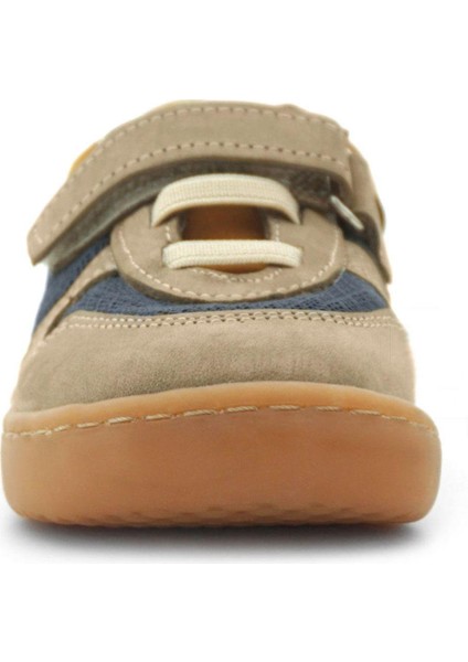 Bob Hakiki Deri Kum Rengi Barefoot Cırtlı Lastikli Bebek Sneaker Ayakkabı modelleri