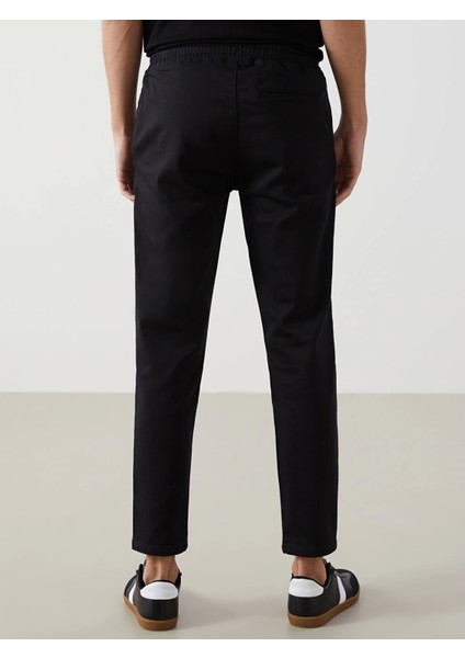 Lcw Casual Siyah Slim Fit Armürlü Erkek Pantolon fırsatları